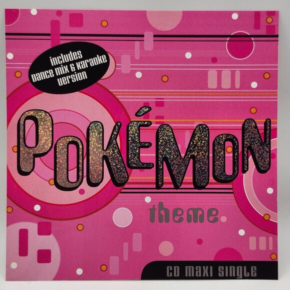 Pokémon Theme 3 Track CD Maxi Single Dance Mix Karaoke Version 1999 Robbins Ent - Picture 1 of 4